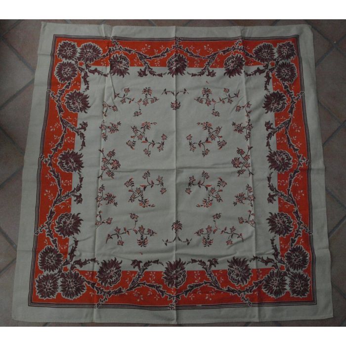 Vintage dug med blomsterprint. Ubrugt