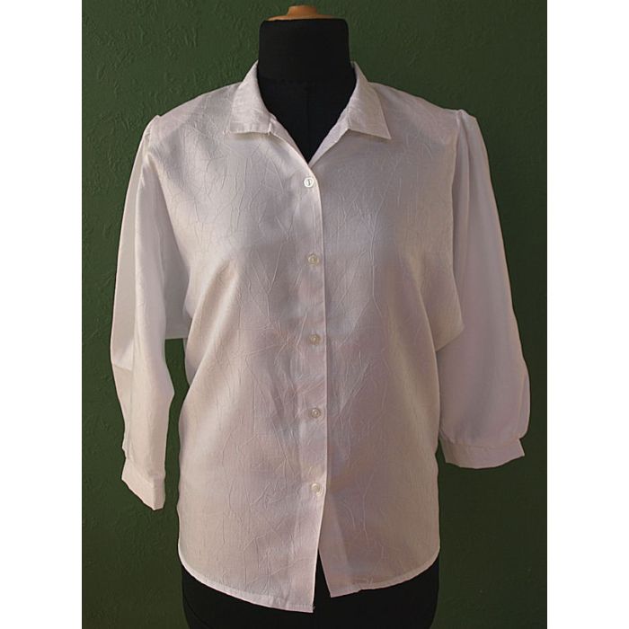 Hvid vintage skjortebluse fra Eurofashion, str. 36. Ubrugt