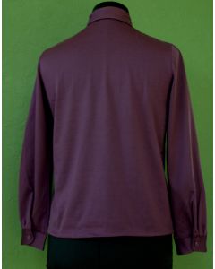 Auberginefarvet vintage skjortebluse fra Festival, str. 38, 70erne