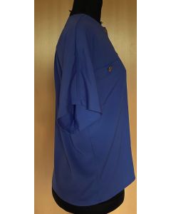 Blå vintage bluse med vingærmer fra Magasin, str. 36, ubrugt
