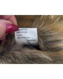 Brunt tørklæde i fake fur, ubrugt