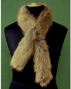 Brunt tørklæde i fake fur, ubrugt