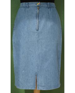 Denim nederdel, str. 38, 80erne