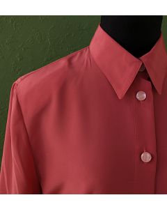 Gammelrosa Vintage skjortebluse fra Toft, 80s