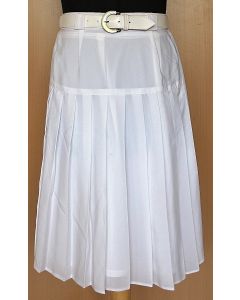 Hvid, plisseret vintage nederdel fra Eurofashion, str. 38, ubrugt