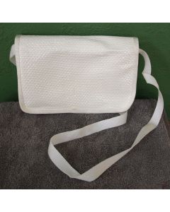 Hvid vintage taske i plastmateriale, ubrugt