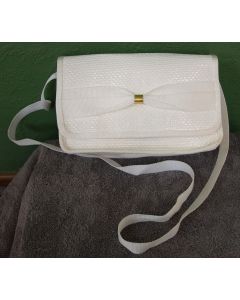 Hvid vintage taske i plastmateriale, ubrugt