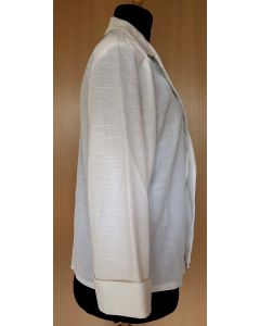 Hvid vintage jakke med 3/4 lange ærmer, str. 40