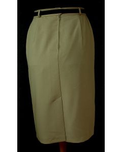 Khaki farvet Vintage nederdel fra Brandtex, str. 38, 80erne