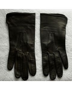 Koksgrå skindhandsker, str. 7½