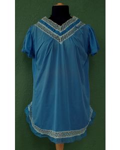 Lyseblå Vintage natkjole fra Edelweiss, 50-60erne