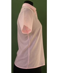 Lyserød skjortebluse, str. 34, 80erne