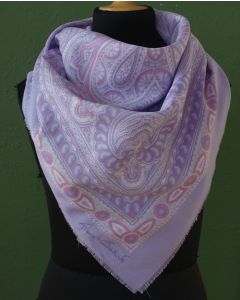 Lyslilla Vintage tørklæde fra Gloria Vanderbilt, ubrugt