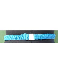 Middelhavsblåt vintage stofbælte, elastisk. Ubrugt