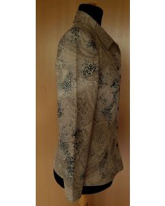 Mørkbeige vintage jakke fra Finn Karelia i str. 34, ubrugt