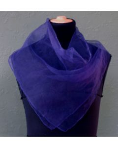 Mørklilla vintage chiffontørklæde, 60erne