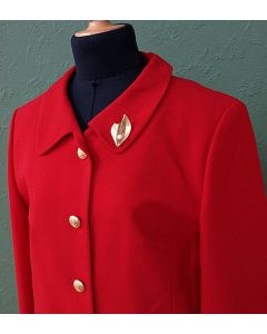 Rød Vintage jakke fra Brandtex, str. 38, 80erne