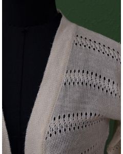 Råhvid Vintage strik cardigan fra Micha, str. 38, 80erne