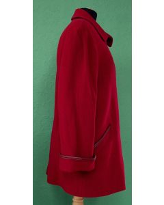 Rød vintage frakke fra Kolby, str. 38