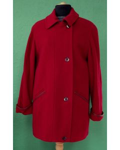 Rød vintage frakke fra Kolby, str. 38