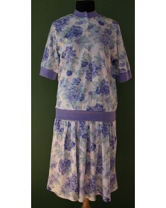 Sommersæt med bluse og nederdel, fra Lindon, str. S, 80erne