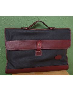 Sort og rødbrun Vintage taske i skind, fra Collex, fra 80s