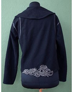 Sort trøje med sølvstikninger fra Pardon. Str.36. Ubrugt