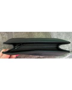 Sort vintage clutch i satinstof