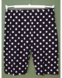 Sorte shorts med store hvide prikker, str. 38, ubrugt