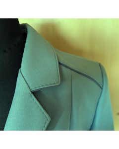 Turkisblå vintage dragt i to dele fra danske Jørla, str. 38, ubrugt