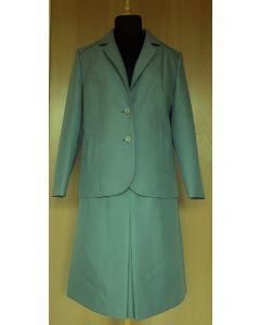 Turkisblå vintage dragt i to dele fra danske Jørla, str. 38, ubrugt