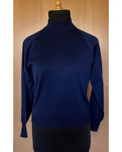 Vintage bluse med turtleneck, fra Cashi Made in Denmark, str. 36/38