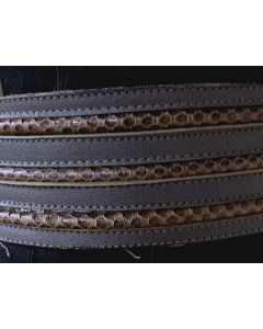 Vintage bælte med slangeindsatser, 80erne