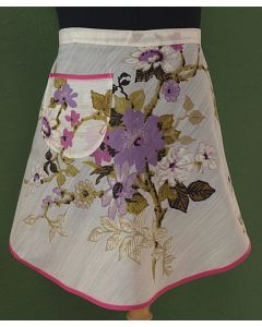 Vintage forklæde med trykte blomster