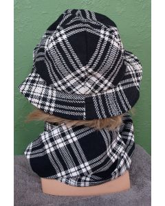 Vintage hat og halstørklæde fra Ingeborg Larsen, 70erne