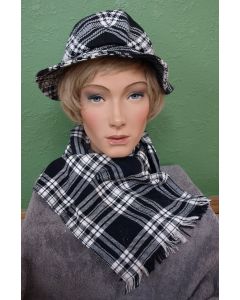 Vintage hue og halstørklæde fra Ingeborg Larsen, ubrugt