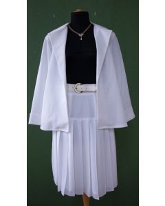 Vintage hvidt sommersæt fra EuroFashion, str. 38, 80erne
