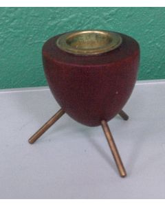 Vintage lysestage i teak