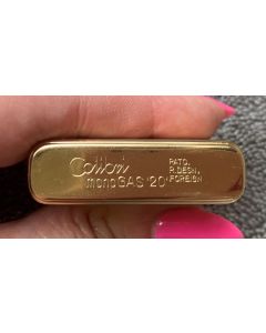 Vintage MonoGas forgyldt Colibri Lighter 20, 1950erne