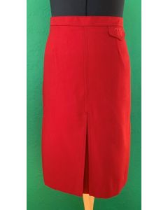 Rød,helforet vintage nederdel i str. 36