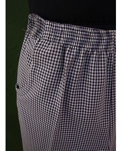 Vintage shorts, sort og hvide tern, str. 38/40, 80s