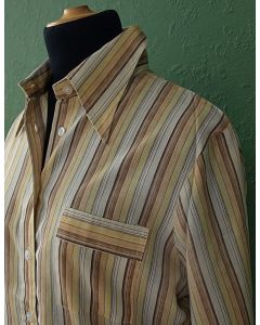 Vintage skjortebluse fra danske Miss Baron, str. 38, 70erne