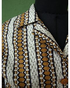 Vintage skjortebluse fra danske Krüger, 60erne. Str. 38/40. Ubrugt