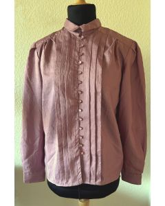 Lyngfarvet vintage skjortebluse fra Pierre Alexandre, str. 40, ubrugt