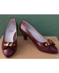 Bordeaux farvet sko fra Oswald. Str. 38½