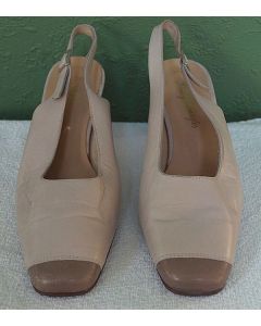 Vintage sling back i skind fra Paul Greeneagles, str. 38, 80erne