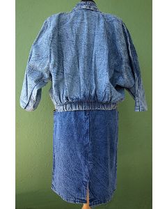 Superflot vintage sæt i denim, str. XL