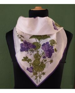Vintage tørklæde med blomstermotiver, 62x62 cm