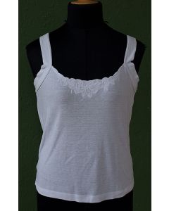Hvid vintage top, produceret i Tyskland. Ubrugt