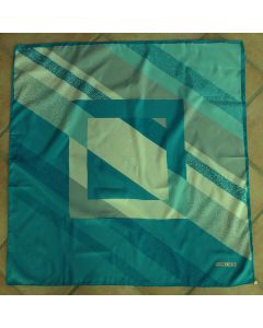 Vintage tørklæde i turkise nuancer fra Norma Dori, ubrugt